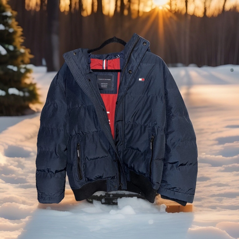 Tommy Hilfiger Navy Puffer Jacket